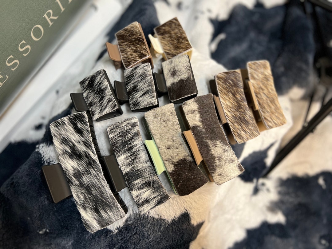 Wholesale Cowhide Hair Clips, Cowhide Clips, Cowhide Claw Clips