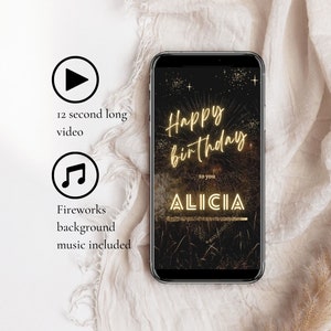 彼または彼女への誕生日プレゼント、誕生日カードの編集可能なテンプレート、デジタル誕生日カード、Canva を使用した電子誕生日カード、即時ダウンロード