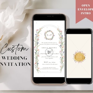 Made to Order Video Evite, animierte Video Hochzeitseinladung, Elektronische Hochzeitseinladung, Benutzerdefinierte Hochzeitsvideoeinladung, Hochzeit einladen