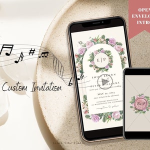 Made to Order Video Evite, animierte Video Hochzeitseinladung, Elektronische Hochzeitseinladung, Benutzerdefinierte Hochzeitsvideoeinladung, Hochzeit einladen