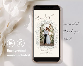 DIY Animated Wedding Thank You Card: Canva Video Template