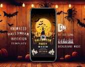 Animated Halloween Party Invitation Template: Canva Video Invite