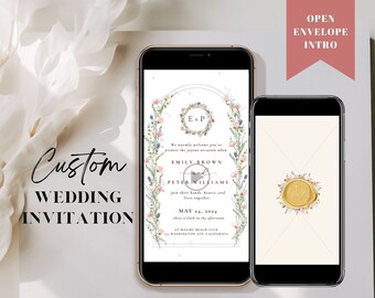 Animated Wedding Invitation Video: Custom Electronic Invite