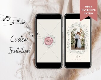 Custom Animated Wedding Invitation Video (PDF & JPEG)