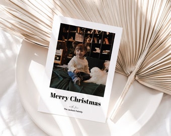 Editable Christmas Photo Card Template: Canva Printable (Digital Download)