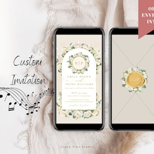 Animiertes Video Hochzeitseinladung Elektronische Hochzeitseinladung Hochzeits-Video-Einladung Benutzerdefinierte Hochzeit einladen