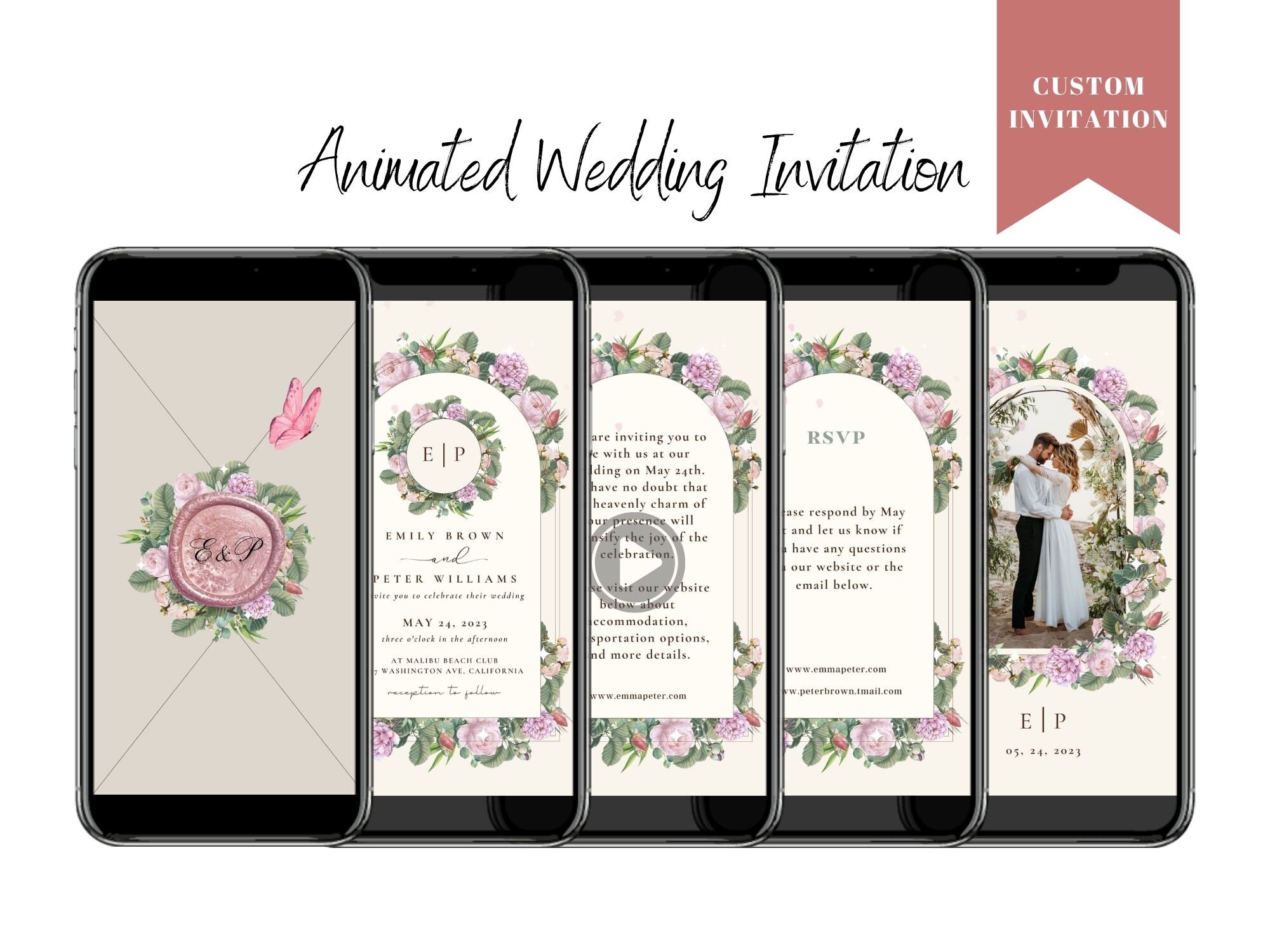 Custom Animated Wedding Video Invitation (digital Evite) - Etsy UK