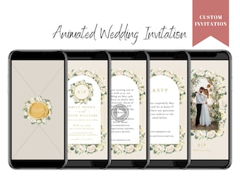 Custom Animated Wedding Invitation: Elegant Electronic Invite