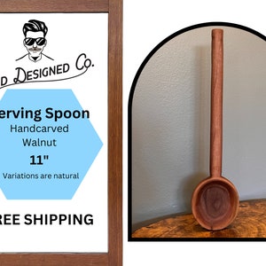 Handcarved Serving Spoon | Walnut | Hard Wood