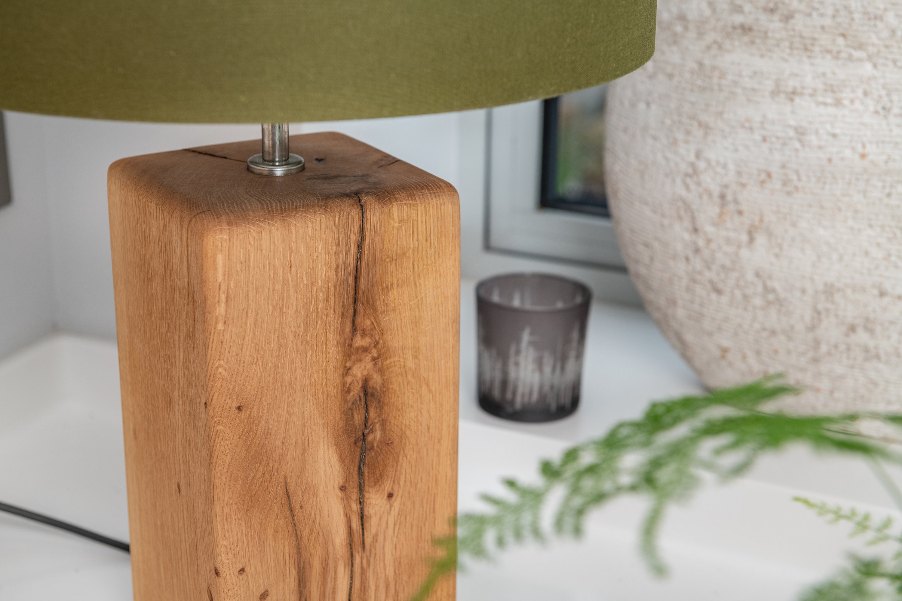 Oak Table Lamp Base Etsy UK