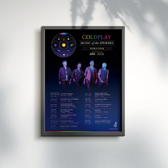 Coldplay Poster - 2023 Tour - Band Prints - Etsy