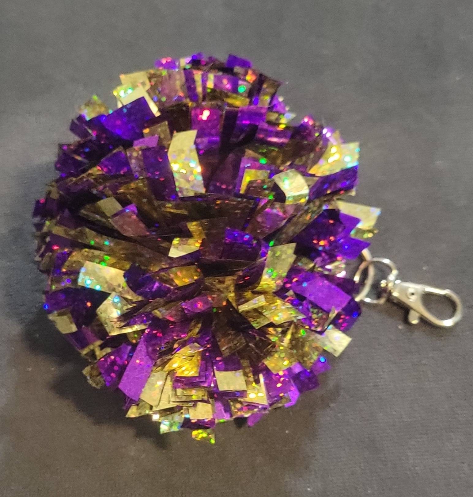 Mini Pom Pom Keychain Etsy