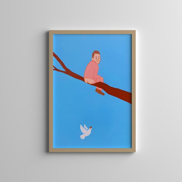 Affiche Joan Cornellà - Impression de dessin animé drôle - Décor de salon - Art mural moderne - Exposition Joan Cornellà - Impression d’art humoristique - Funny A