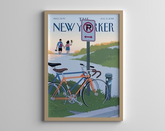 The New Yorker Print - August 8, 2022 - Aesthetic Room Decor - Vintage Art Print - New Yorker Magazine Poster - Gallery Wall - Retro Poster