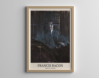 Francis Bacon Print - Study for a Portrait - Vintage Print - Exhibition Poster - Wall Art - Home Wall Decor - Art Gallery Print - Bacon Art