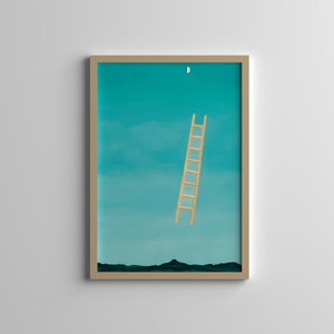 Georgia O'Keeffe Poster - Ladder to the Moon - Vintage Wall Art - Landscape Poster - Modern Art - Wall Gallery Print - Abstract Poster