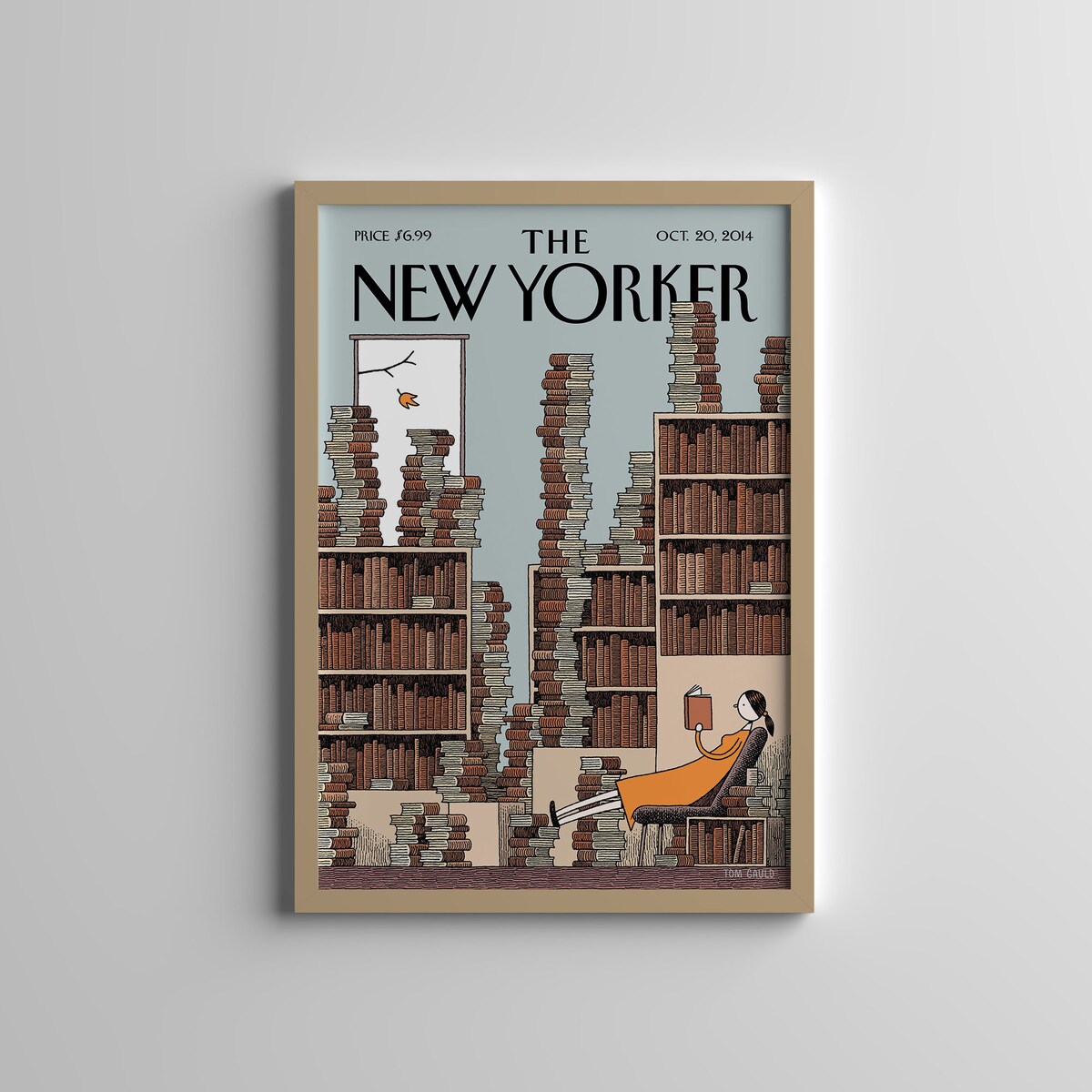 The New Yorker Magazine Cover Fall Library October 20, 2014 Retro Magazine Print Vintage Art Poster Gallery Wall New Yorker Art - Etsy