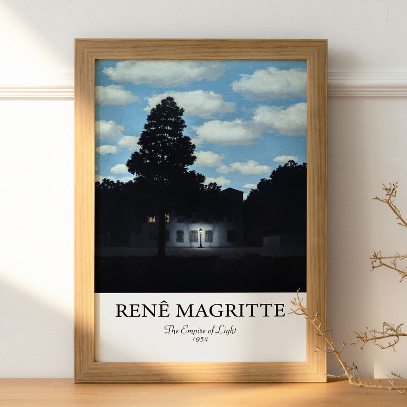 Cartel de René Magritte El imperio de la luz Cartel Etsy México