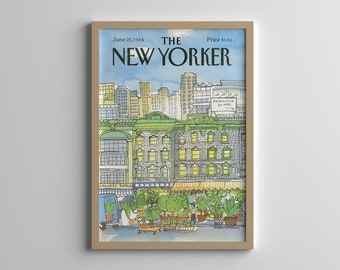 The New Yorker Magazine Print - June 25, 1984 - Retro Magazine Cover - Living Room Decor - Vintage Wall Print - New Yorker Poster - Wall Art