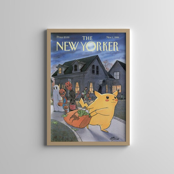 New Yorker Magazine - November 1, 1999 - Vintage Cartoon Poster - Magazine Print - Retro Room Decor - Vintage Wall Print - Home Wall Art