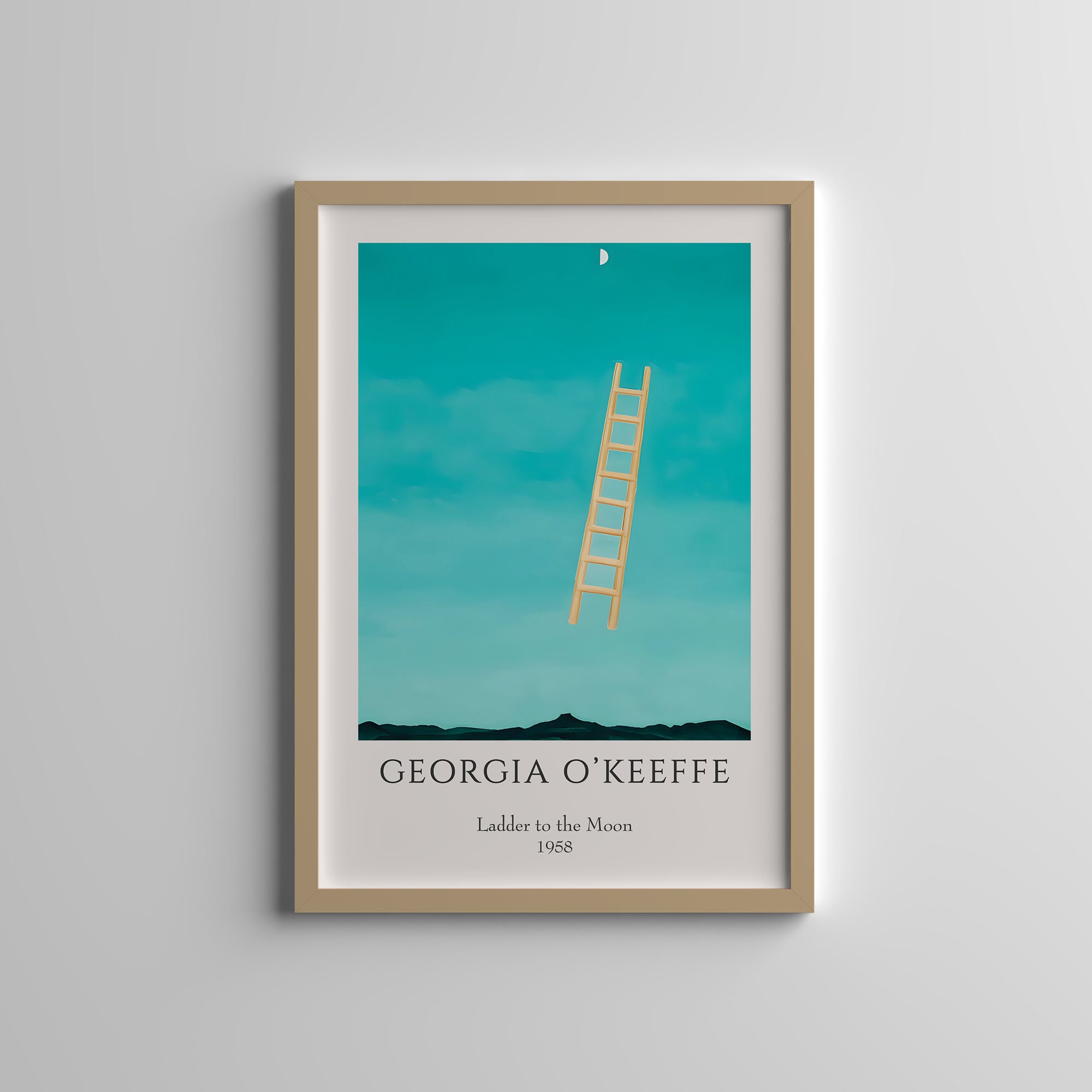 O'keeffe Art Ladder to the Moon Abstract Poster Landscape Print