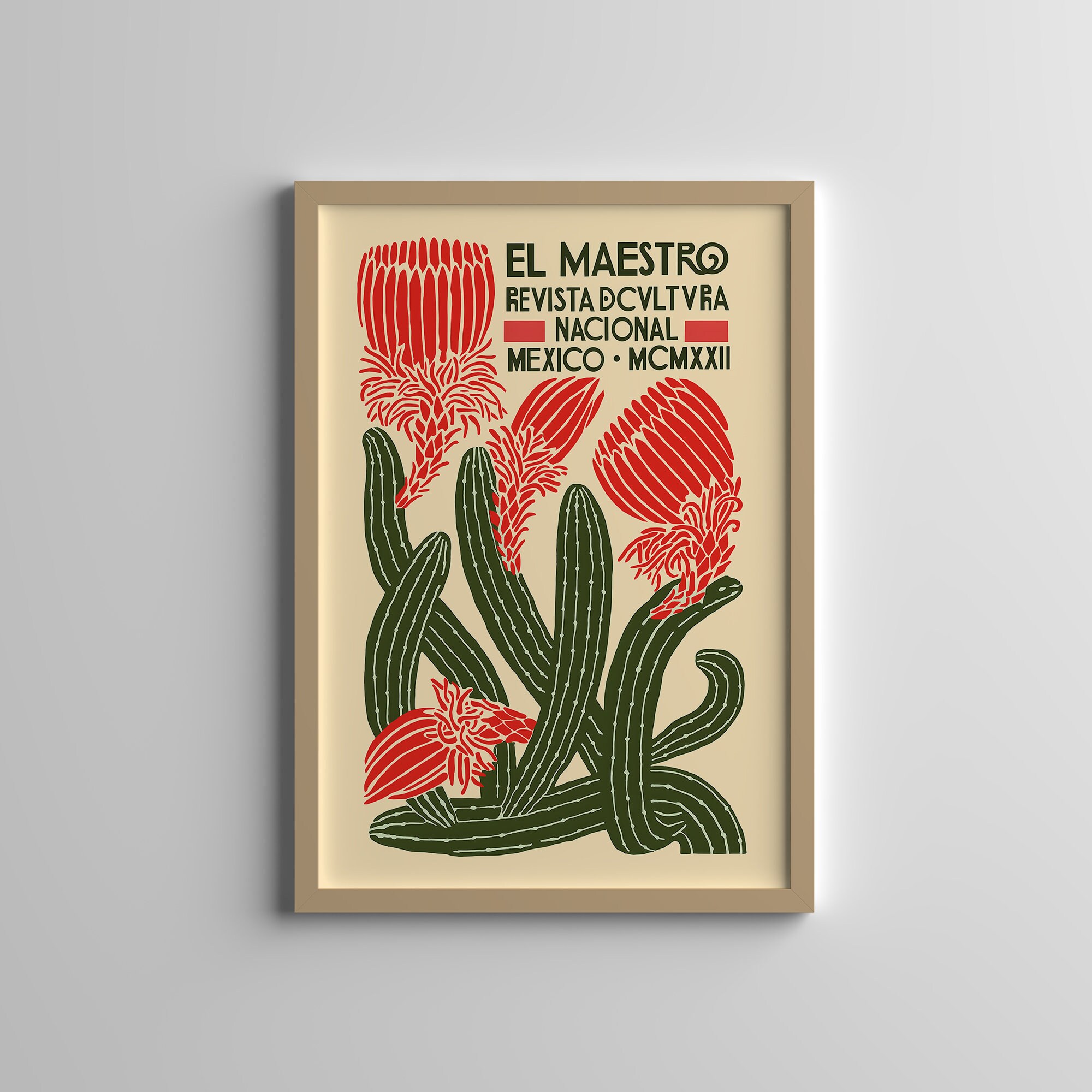 Poster Jardim De Cactus Caquetado Em Pote