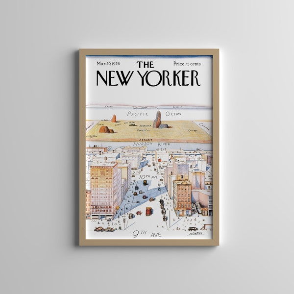 The New Yorker Print - March 29, 1976 - Vintage Wall Print - Magazine Cover Art - Aesthetic Room Decor - New Yorker Magazine Poster