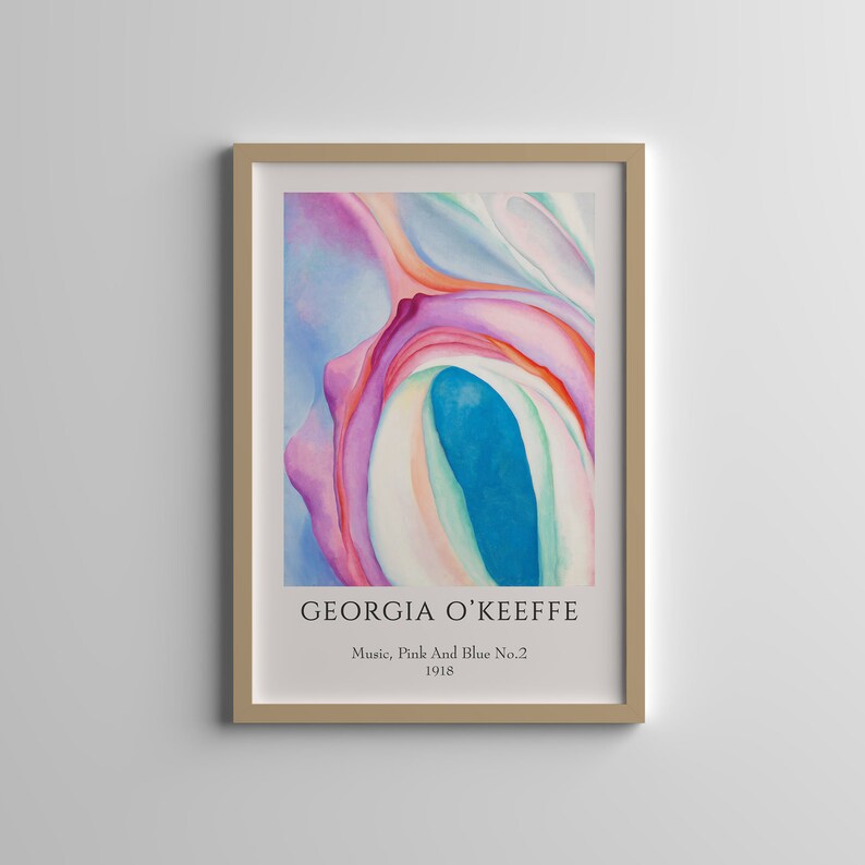 O'keeffe Print Wall Gallery Print Colorful Flowers O'keeffe Exhibition High Quality