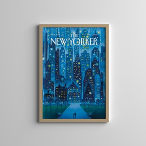 New Yorker Print - Stellar Night 2022 - Aesthetic Room Decor - Retro Magazine Cover - Vintage Art Print - Gallery Wall - New Yorker Magazine