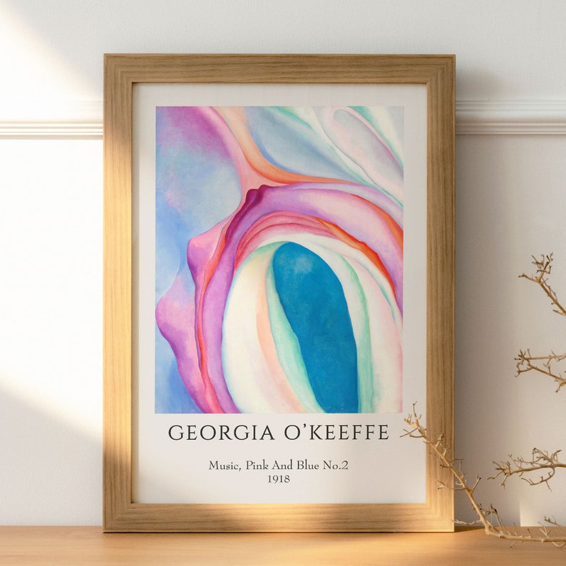 O'keeffe Print Wall Gallery Print Colorful Flowers O'keeffe Exhibition High Quality