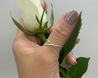 Silver Cross Minimalist Thumb Ring, Signet Ring, Adjustable Ring for Woman, Valentines Day Gift for Her, Rings For Woman