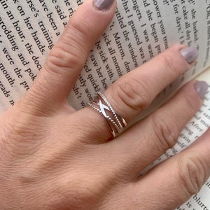 Chunky zilveren ring voor vrouw-multi laag duim ring-Boho Signet open verstelbare sierlijke ring-cadeau voor haar-moeders dag cadeau-zomer sieraden afbeelding 10