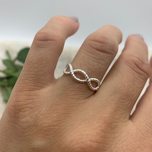 Silver Infinity Minimalist Ring, Signet Ring, Thumb Adjustable Ring, Mothers Day Gift for Her, Rings For Woman
