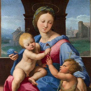 Framed poster. Raphael - The Garvagh Madonna