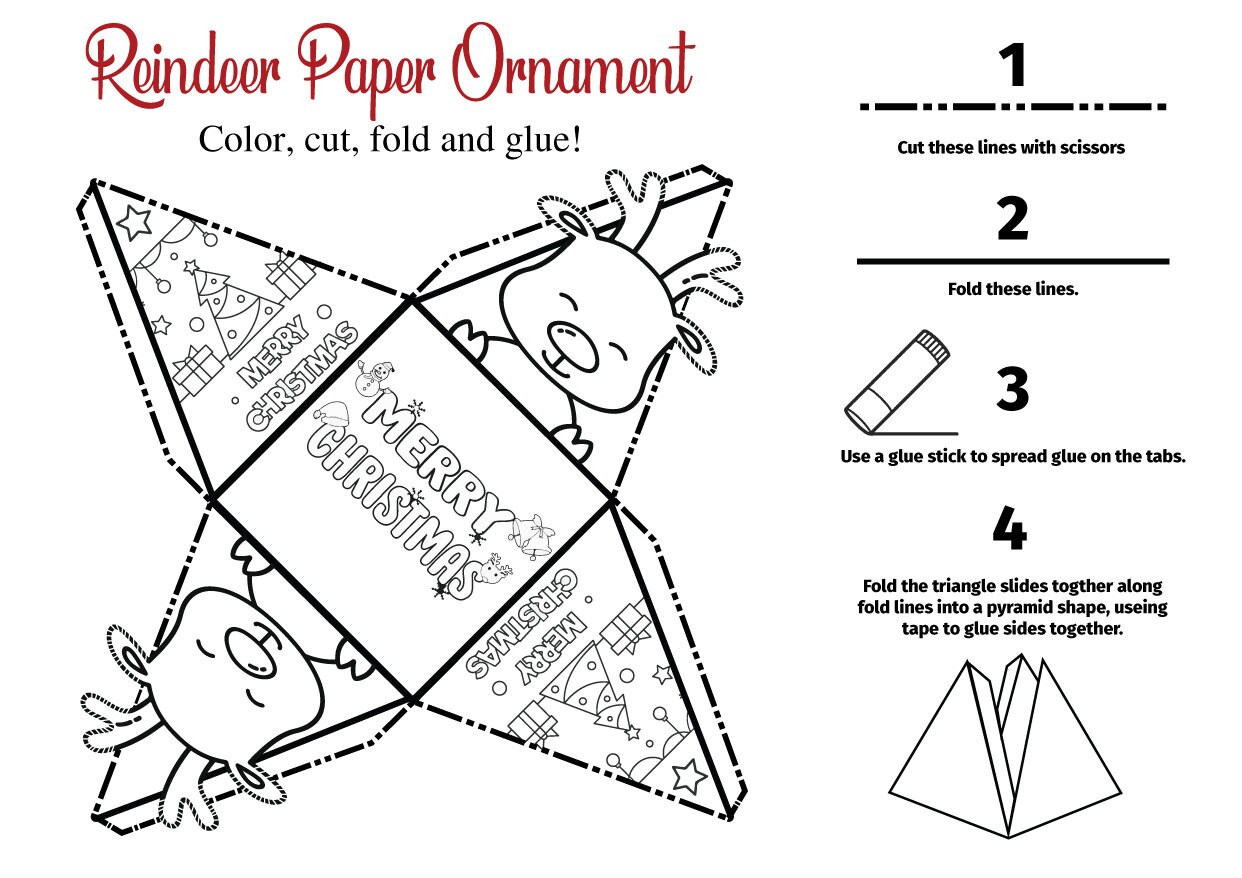  Foto zu Ausmalbild Rentier Ausmalbild Weihnachten Weihnachten Baumschmuck 