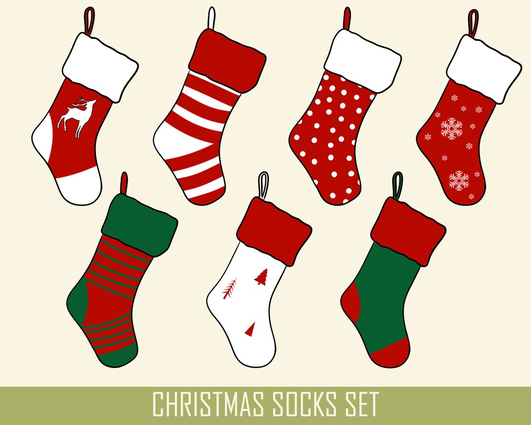 Christmas Socks Svg Clipart Christmas Svg Files Christmas - Etsy