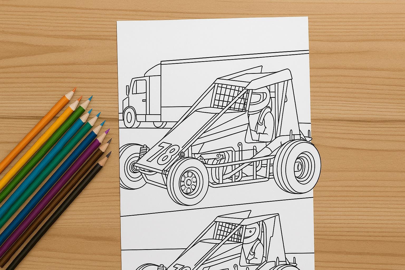 Speedway Race Cars Colouring Pages. 12 Pages - Etsy