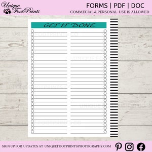 To Do List | Productivity Planner | Priorities Organizer | Planner Insert | Bucket List | To-Do List | List To Help Get Things Done