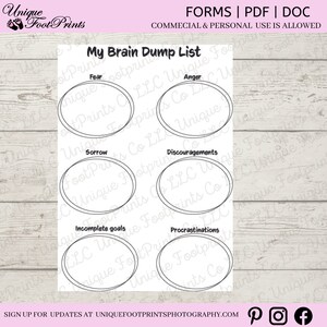 Digital Brain Dump Template, Daily To do List Planner, ADHD Planner, Productivity Digital Planner for Goodnotes Ipad
