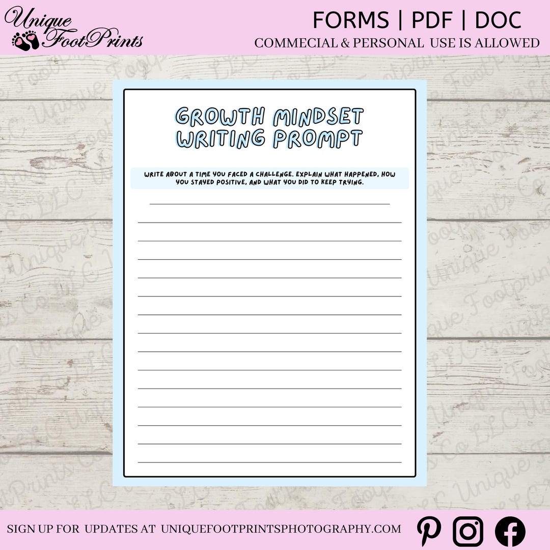 Explorer Mindset Worksheet.pdf Growth Mindset Worksheet PDF - Personal Development Journal - Self ...