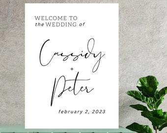 Classic Wedding Sign | Editable Digital Sign | Wedding signs in printable | Easel signs wedding | Modern Sign | Printable Board