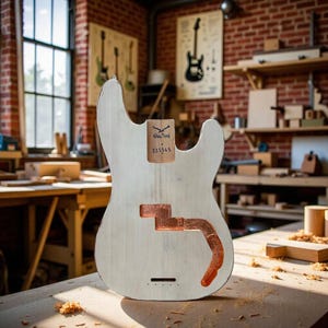 Relic PBass Slab Style Body White Blonde Nitro Finish