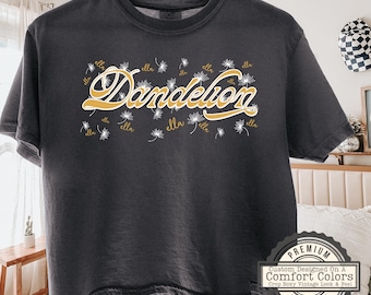 Dandelion Crop Top, Country Concert Outfit, Western Festival Tee, Vintage Washed Comfort Colors® Boxy Cropped Shirt