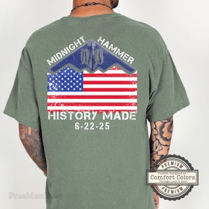 Midnight Hammer USAF Stealth B2 Shirt, USA Flag Pride T-Shirt, Comfort Colors Vintage, Proud American Tee, Patriotic Gift, Celebrate Freedom