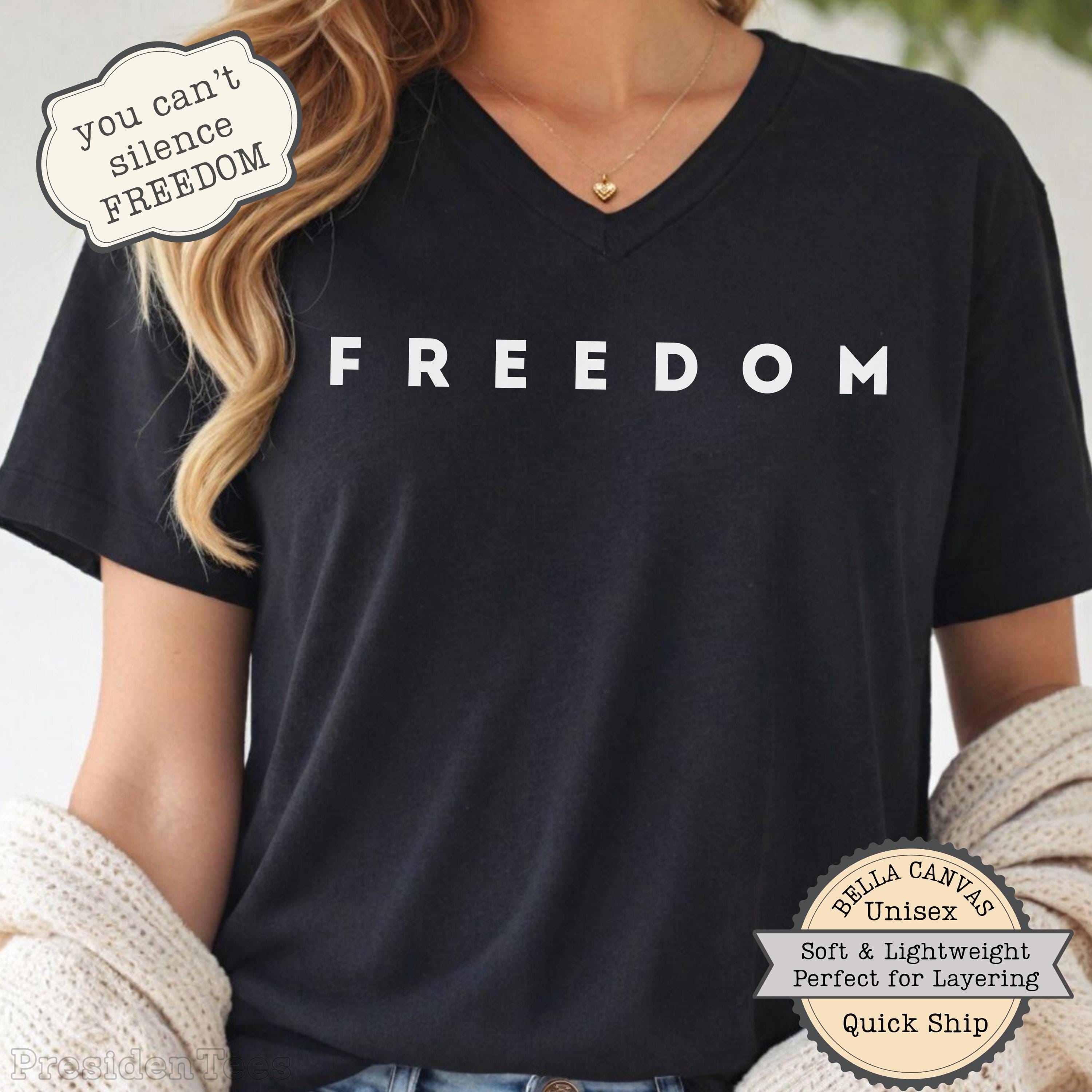 T-shirt Vintage Années 90 USA Freedom - Noir Taille L, Coton, Thème Démocratie Et Liberté