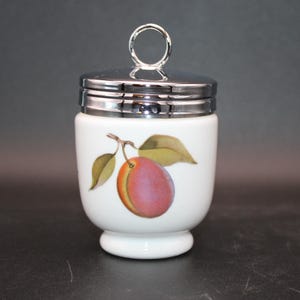 Egg Coddler Royal Worcester Porcelain Evesham Peach and Currants Design