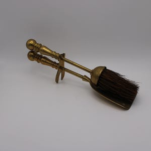 Fireplace Tool Set Vintage Brass