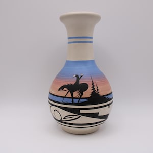 Navajo Pottery Vase Handmade Signed Julia Navajo