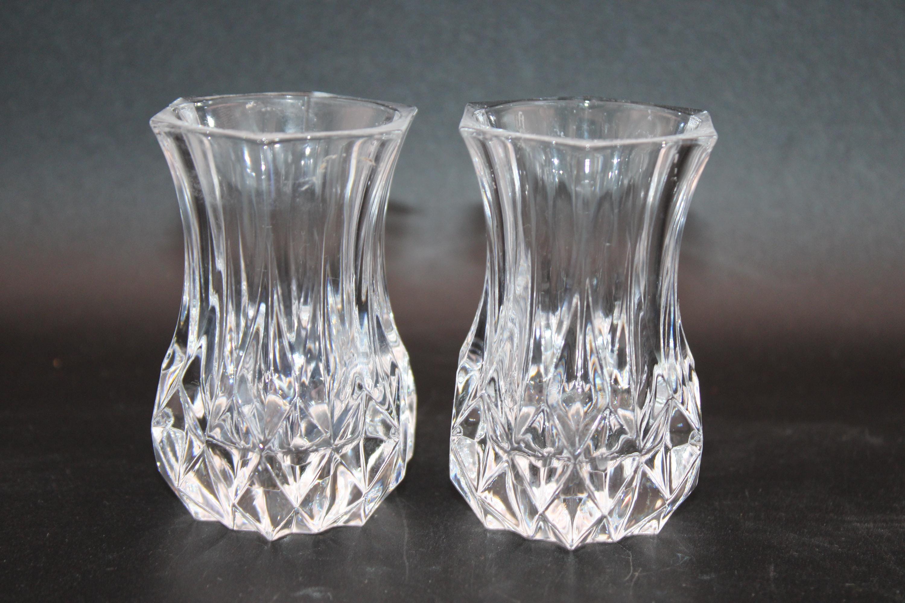 レトロスタイルの小さなクリスタル花瓶 - Etsy 日本