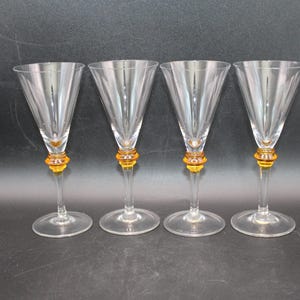 Set of Aperitif or Liqueur Amber Glasses